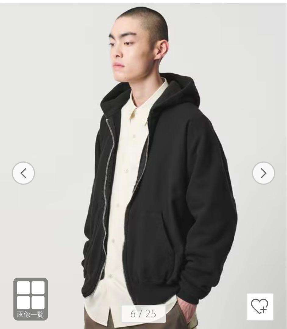 ＜H＞ Beauty and Youth ブラック ジップアップパーカー 新品‼️