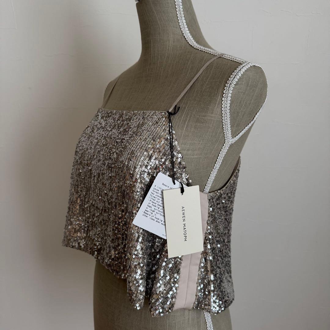 新品未使用　AEWEN MATOPH スパンコール　キャミソール　ビスチェ