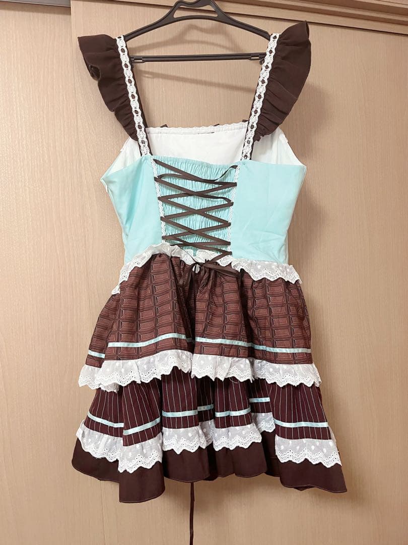 【ToAlice】 L1618チョコミントコルセット風ジャンパースカート