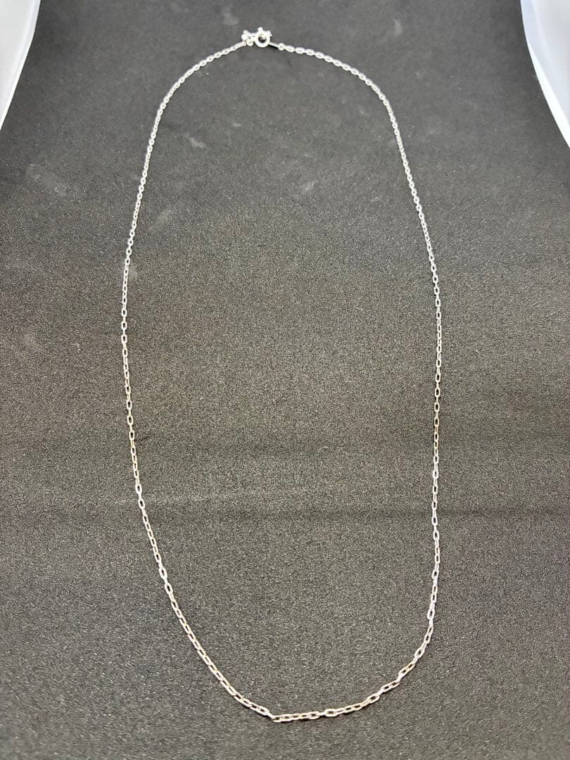 pt850 プラチナネックレス　60cm 調整可　4.4g ロングメンズチェーン