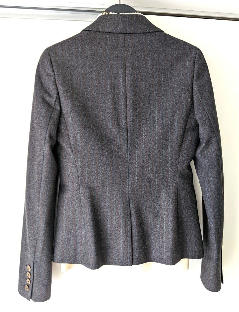 【極美品】theory セオリー スーツ 上下　グレー ストライプ 希少　M　S