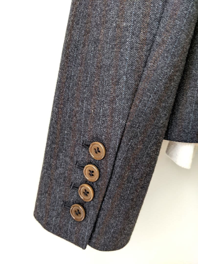 【極美品】theory セオリー スーツ 上下　グレー ストライプ 希少　M　S