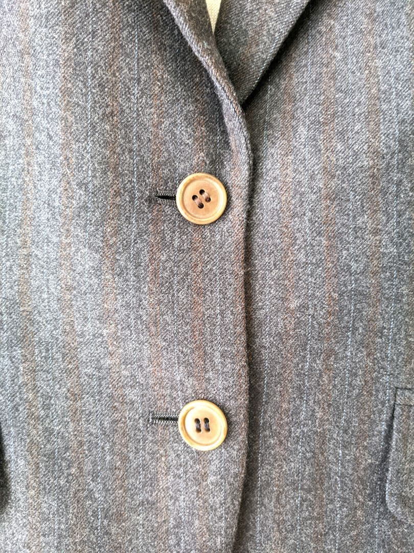 【極美品】theory セオリー スーツ 上下　グレー ストライプ 希少　M　S