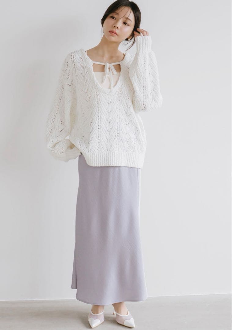 エメイン　ブークレ2WAYニット　オフ