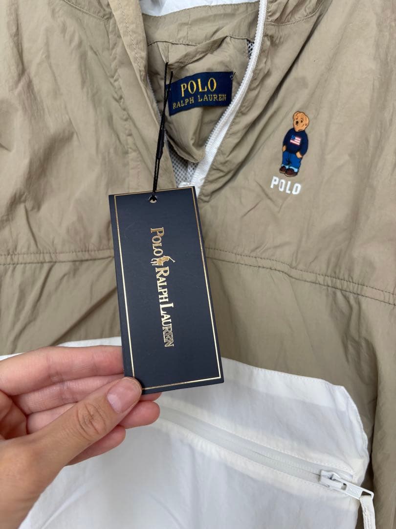 【新品タグ付き】POLO ベア刺繍 レインポンチョ ベージュ