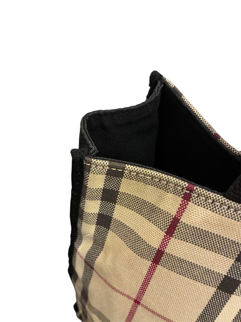 極美品 Burberry バーバリー キャンバス ノバチェック ハンドバッグ