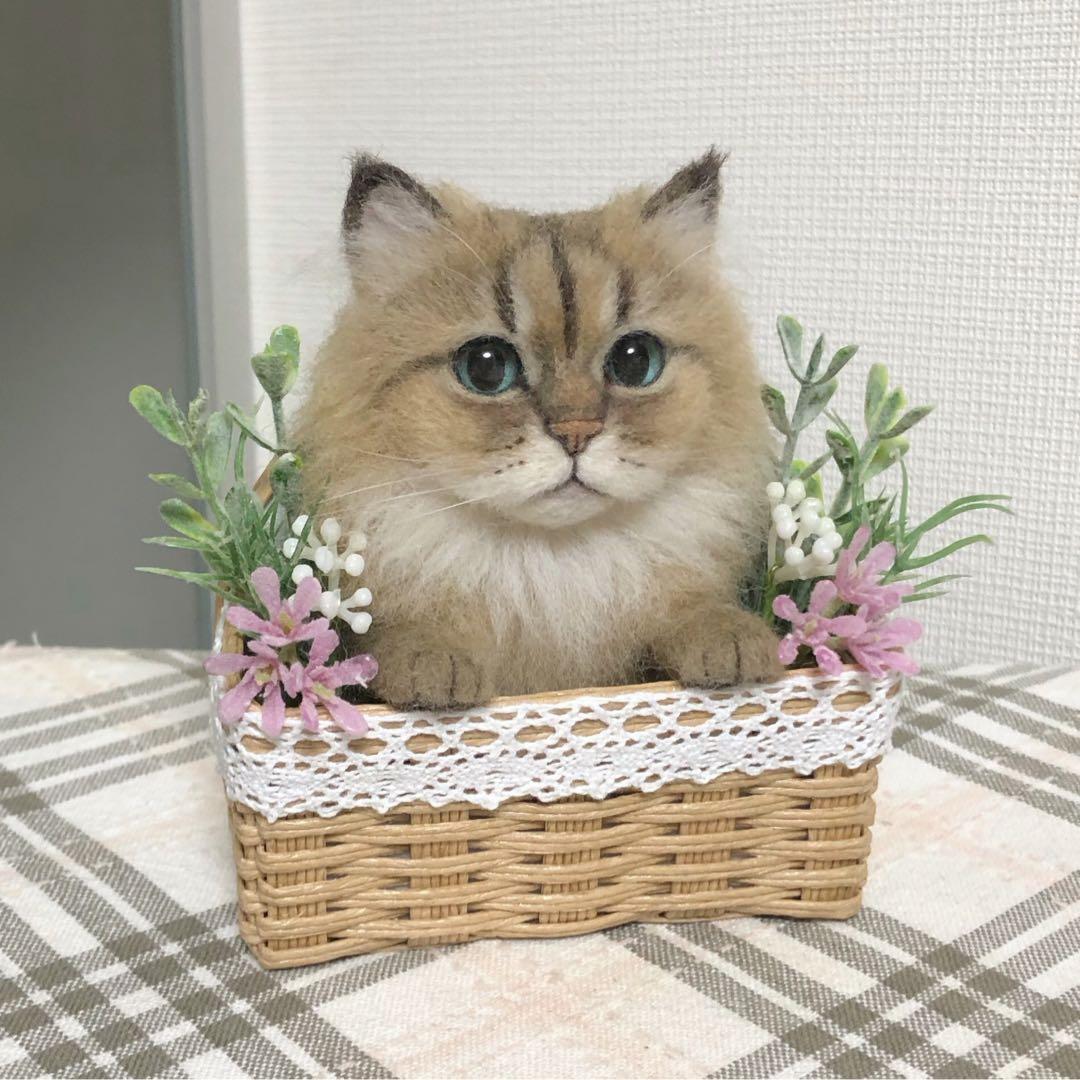 羊毛フェルト 猫 ハンドメイド 朱美
