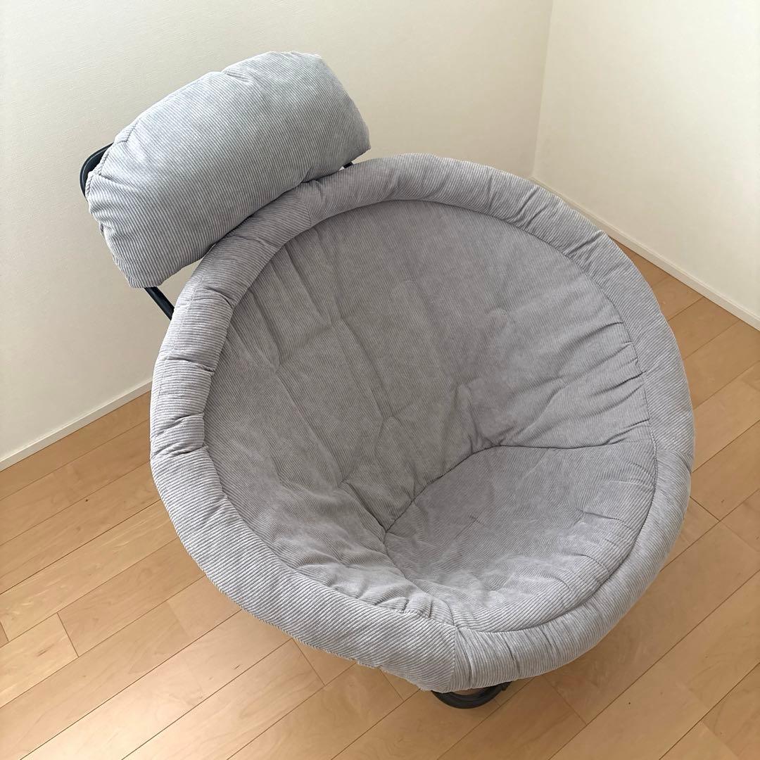 ひなたライフ　フォールディングチェア　ライトグレー