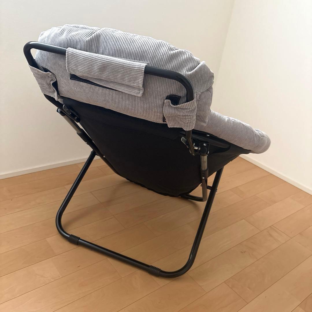 ひなたライフ　フォールディングチェア　ライトグレー