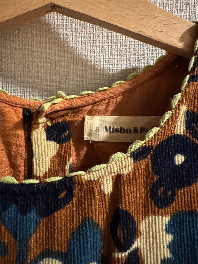 misha and puff コーデュロイ 花柄ワンピース　6Y