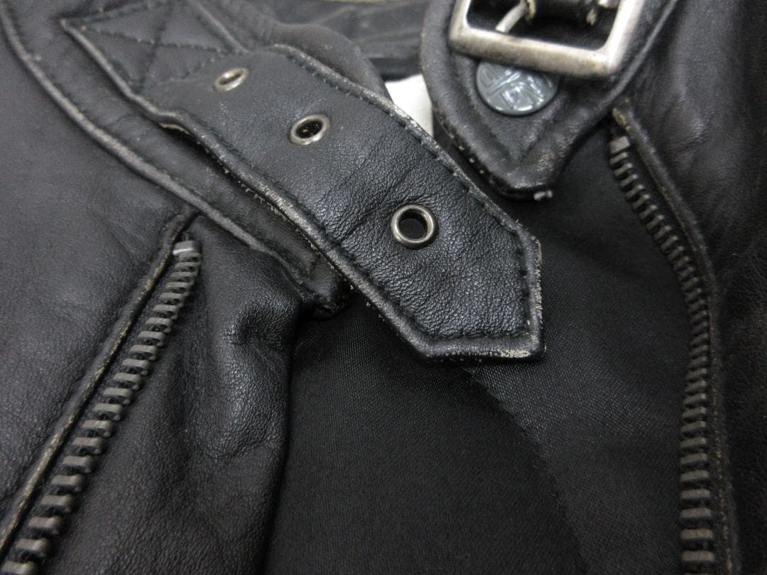 DIESEL ディーゼル ライダースジャケット レザー Ｍ ブラック（107）a