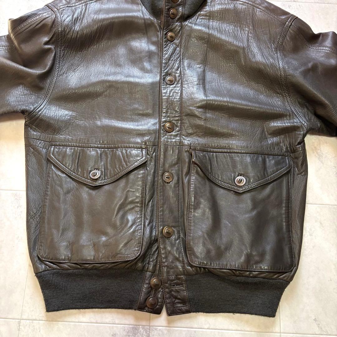 【Vintage】バルスタージャケット ラムレザー スタンドカラー 西ドイツ製