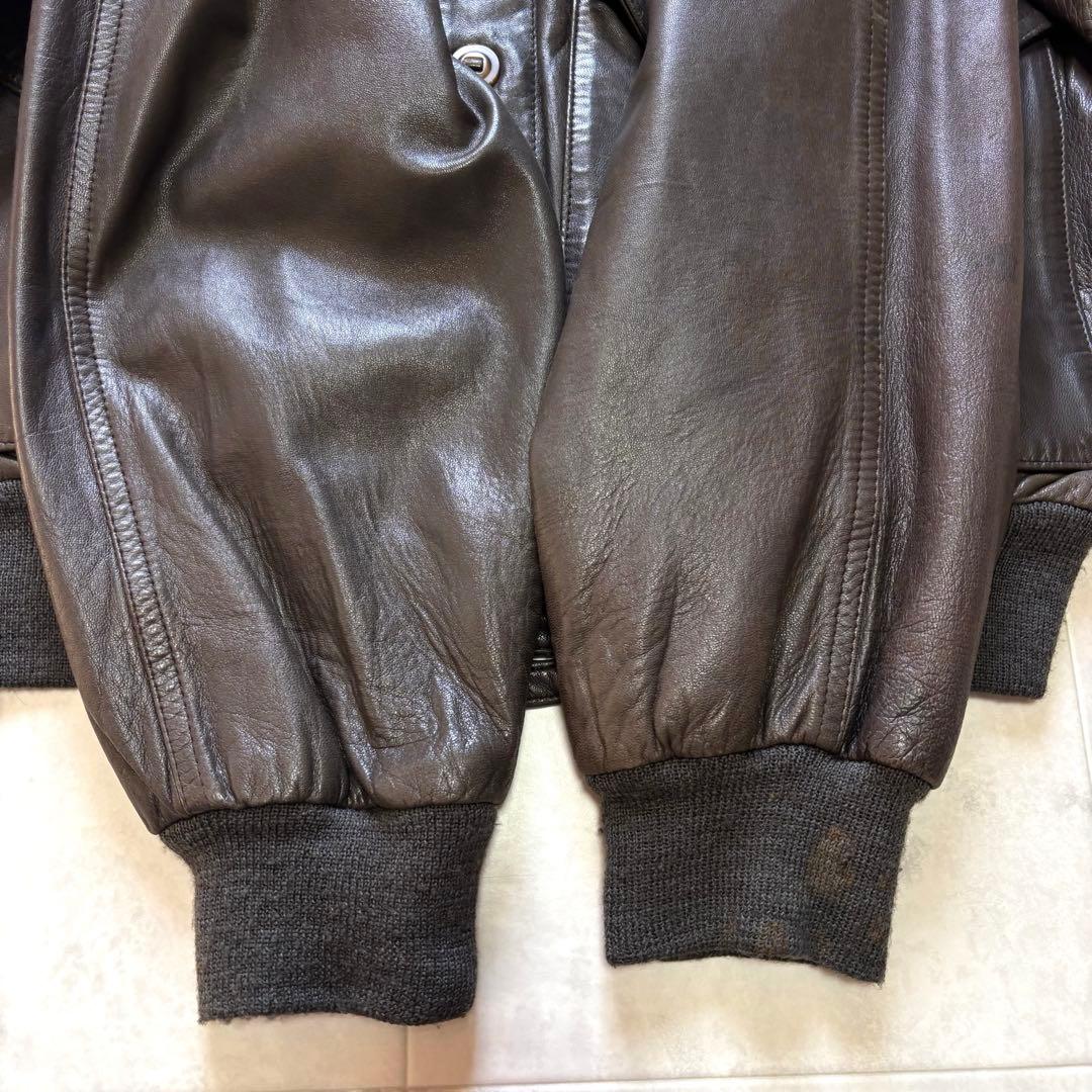 【Vintage】バルスタージャケット ラムレザー スタンドカラー 西ドイツ製