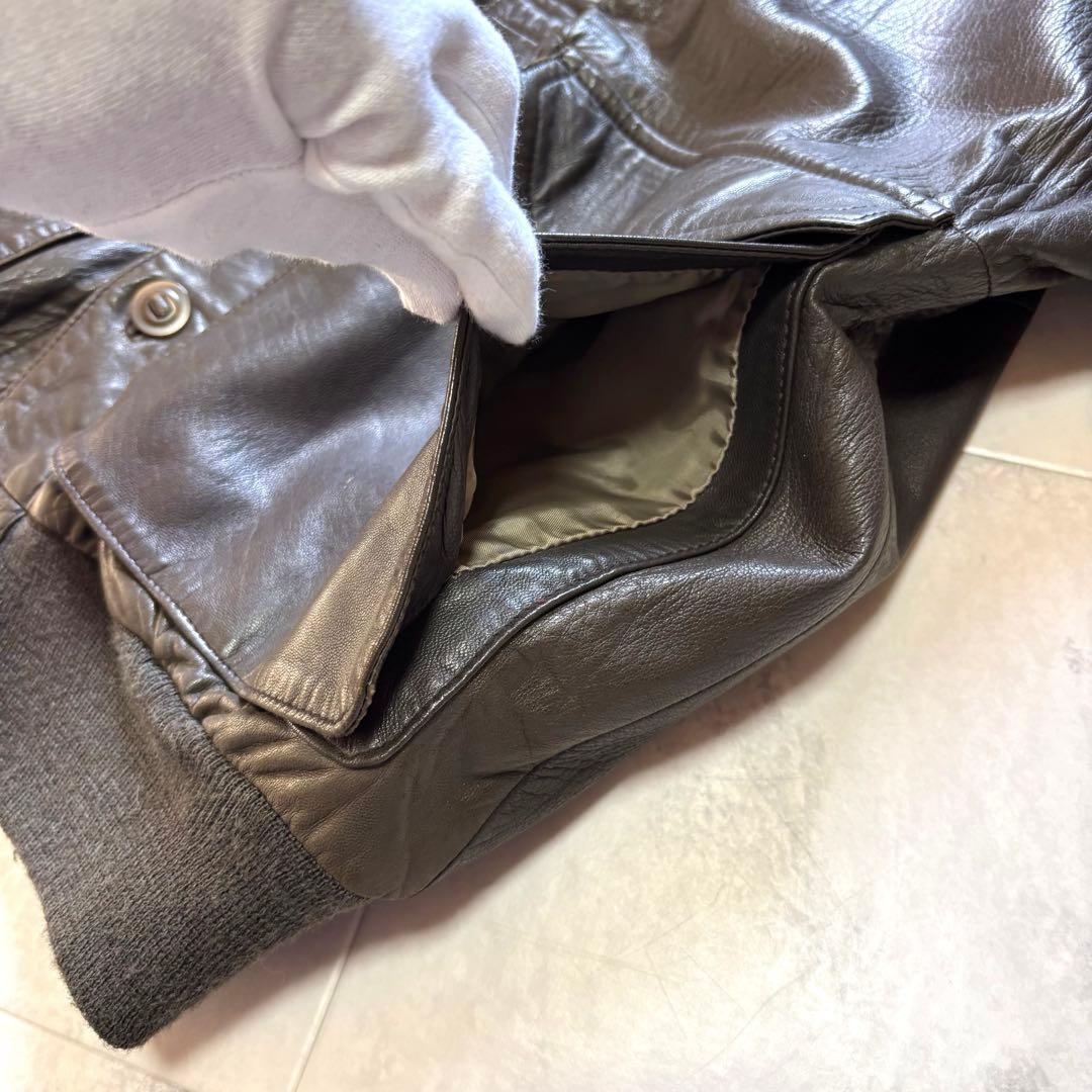 【Vintage】バルスタージャケット ラムレザー スタンドカラー 西ドイツ製