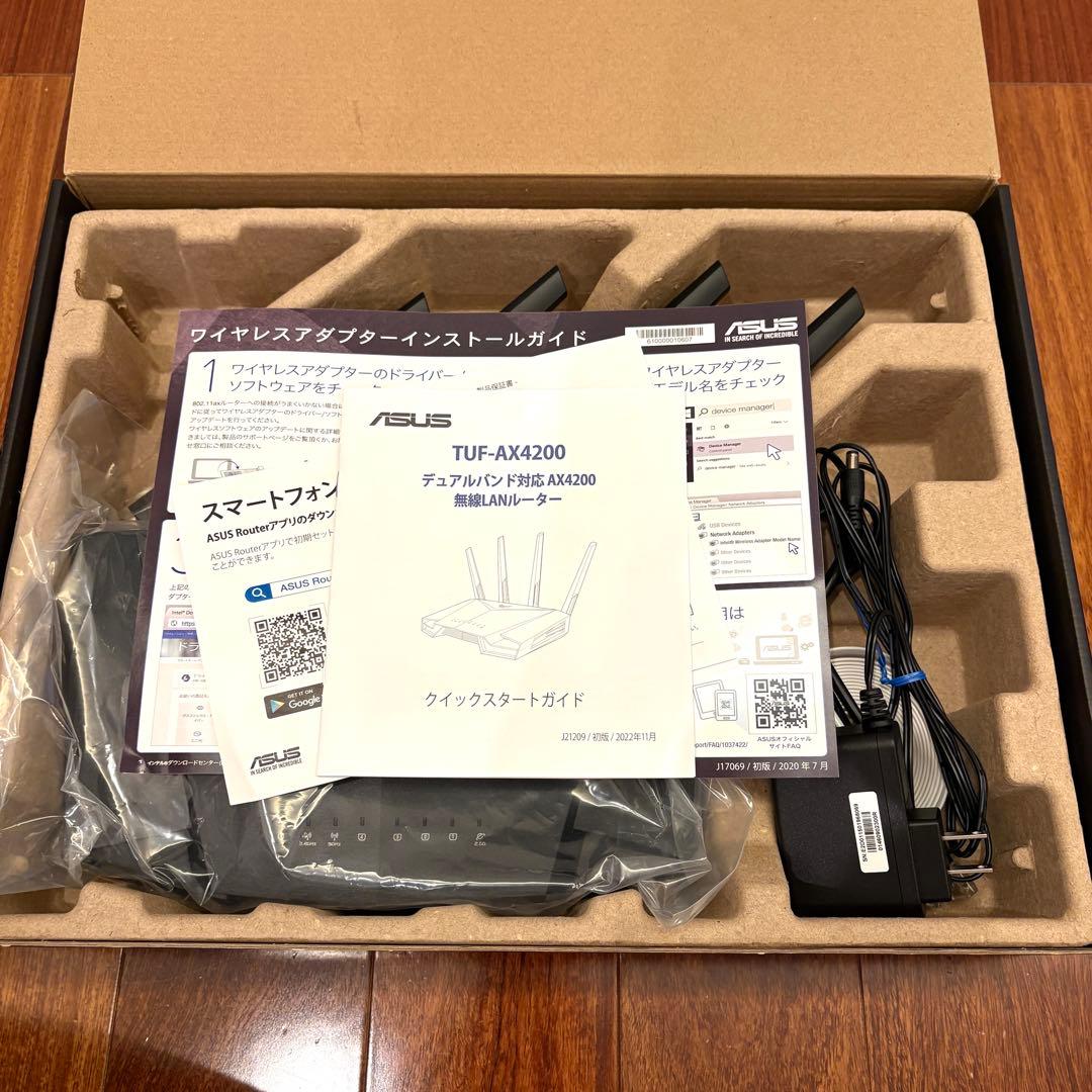 ASUS 無線LANルーター　AX4200 ゲーミングルーター