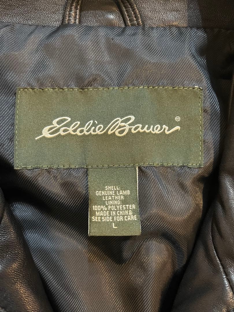 Eddie Bauer Leather Jacket サイズL 羊革