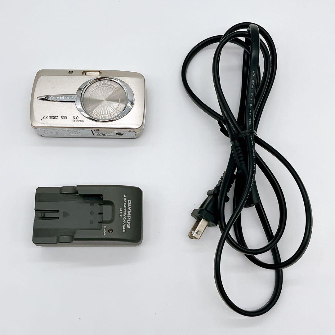【美品】OLYMPUS μ DIGITAL 600 シルバー デジカメ オールド