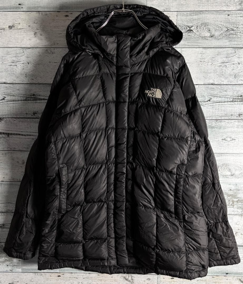 ザノースフェイス ダウンジャケット 600フィル　フード脱着可　レディースL 黒