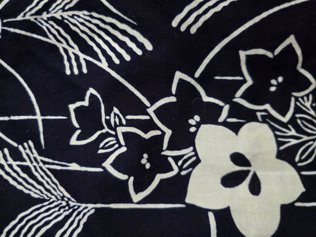 再値下げしました。日本橋竺仙 コーマ地?浴衣単品秋草柄美品