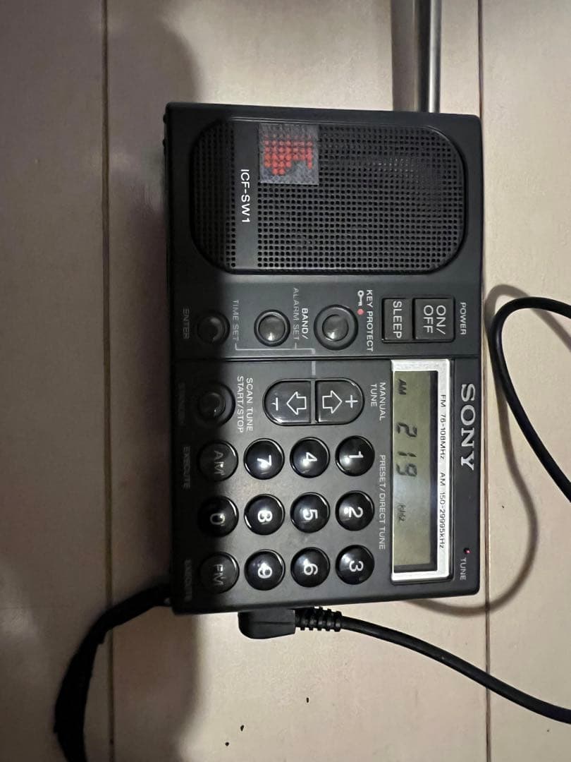 USED★SONY ICF-SW1 FM/AM短波ラジオ専用ケース付 激安送料込