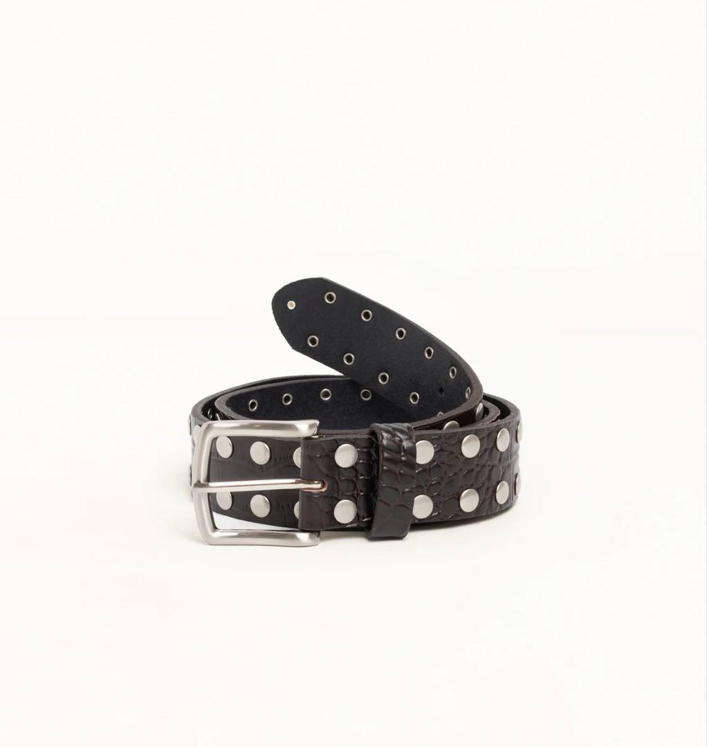 【週末セール】STUSSY 8 BALL STUDDED BELT L/XL