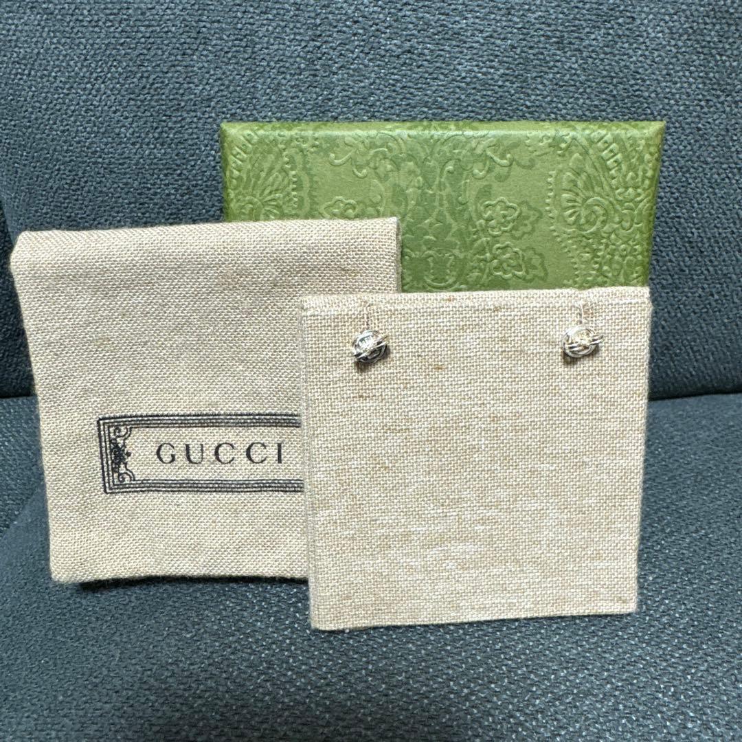⭐︎美品⭐︎ GUCCI ダイアゴナル インターロッキングG ピアス値下げ中！