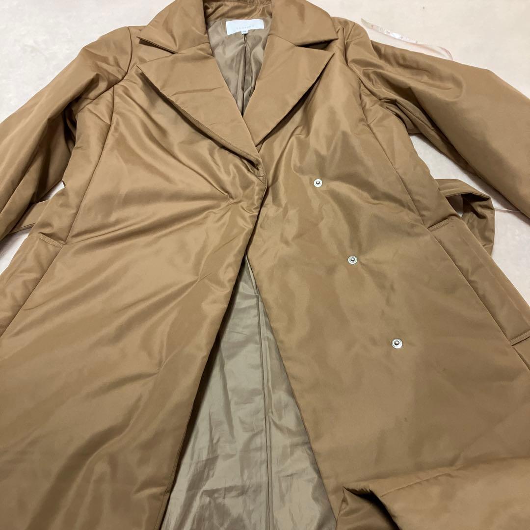 LESTERA レステラ　ロングダウンコート　Aライン　キャメルベージュ