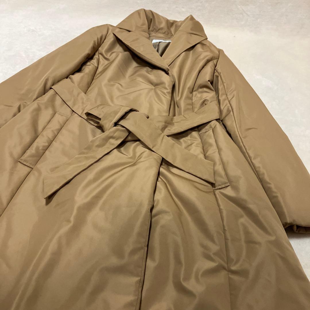 LESTERA レステラ　ロングダウンコート　Aライン　キャメルベージュ