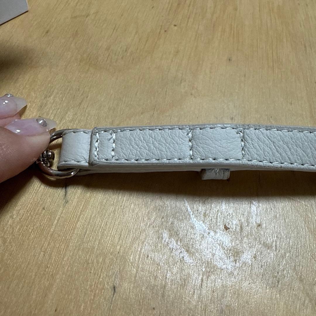 DEMIU ベージュ iPhone用ケース ストラップ付き