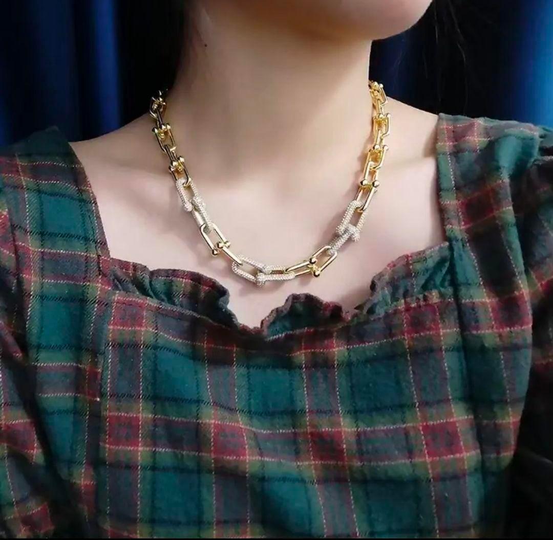 最高品質 ハードウェア ネックレス 新品未使用　ゴールドシルバー