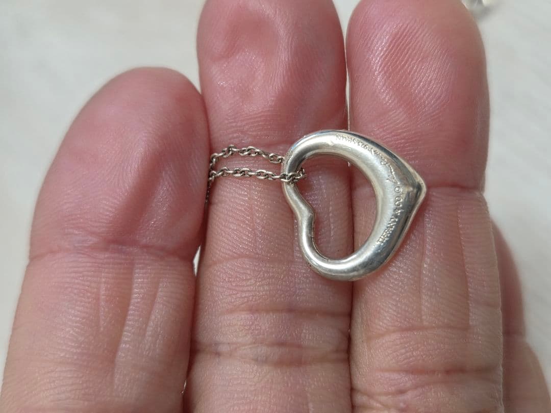 TIFFANYティファニー。オープンハートペンダント。シルバー