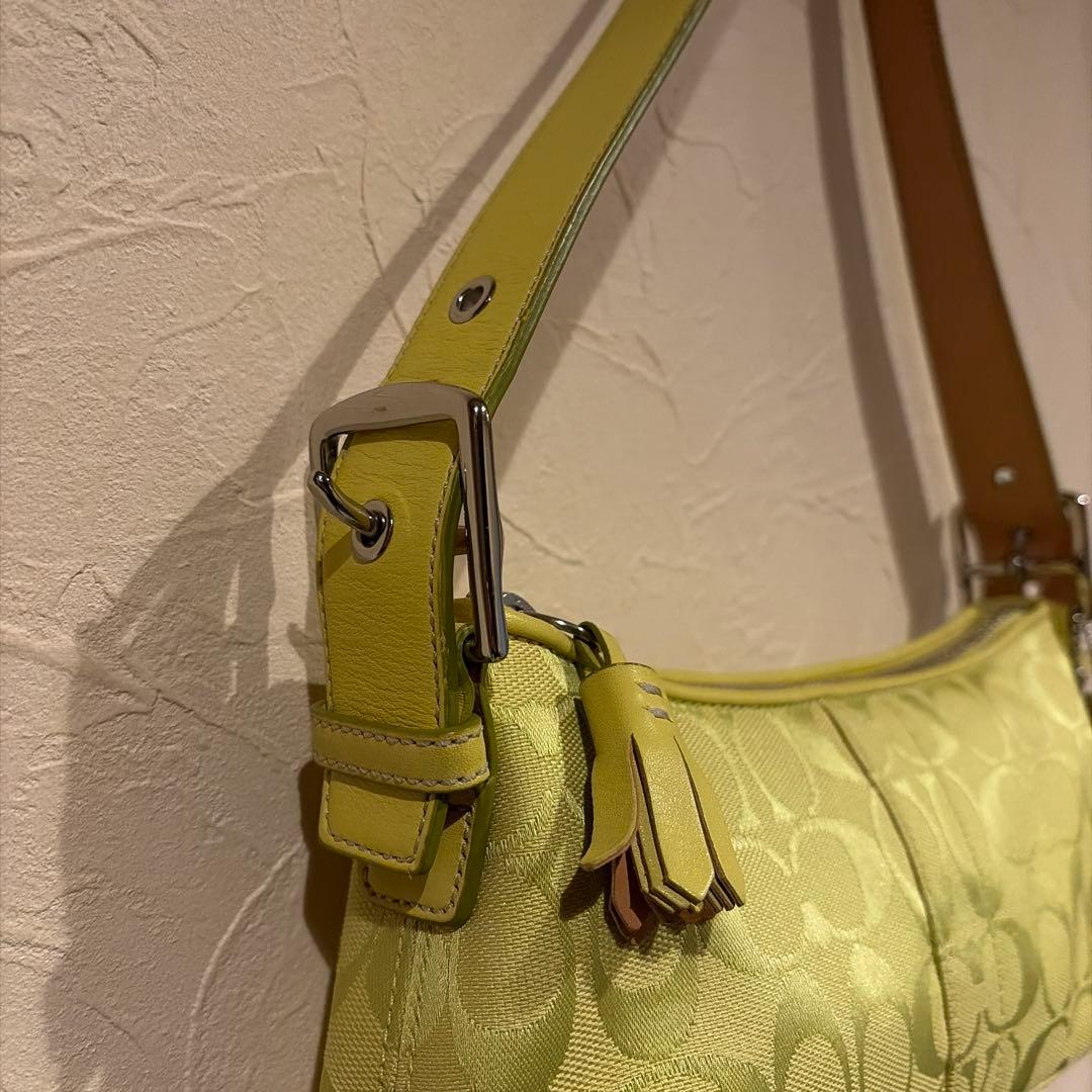 【希少色】COACH コーチ ハンドバッグ ワンショルダー シグネチャー y2k