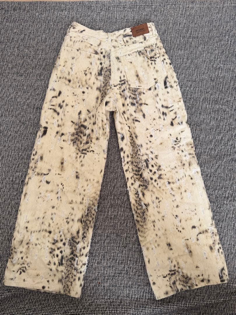 aclent アニマルパターンJ/Wワイドストレートパンツ