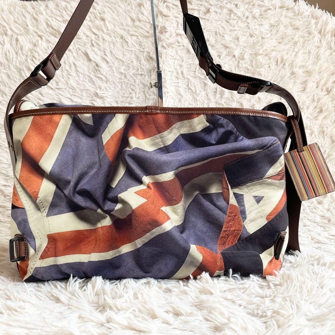 美品 Paul Smith メッセンジャーバッグ ユニオンジャックプリント