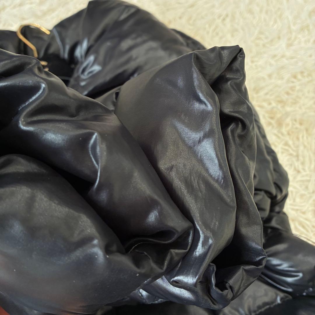 美品 INDIVI ダウンコート ビッグカラー ブラック 大きいサイズ 44