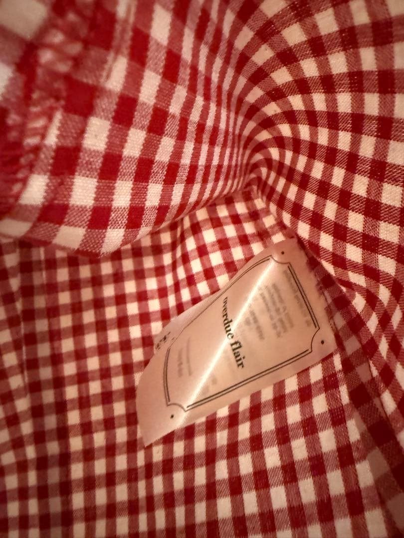 overdue flair redチェックキャミソール