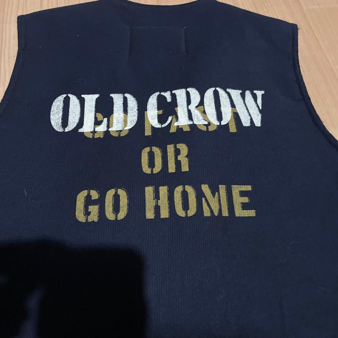 OLD CROW ネイビー ベスト ウールライニング