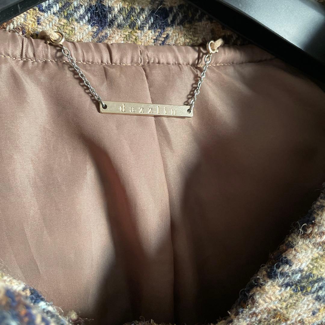 ハリスツイード　ウールコート　ダッフルコート　レディースコート