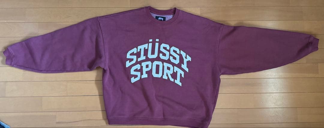 STÜSSY スポーツ スウェットシャツ バーガンディ