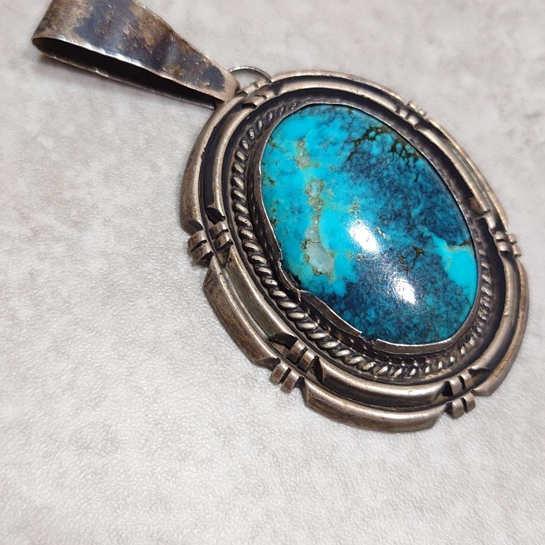 NAVAJO ナバホ RITA JOUCHINE ターコイズネックレス 大判