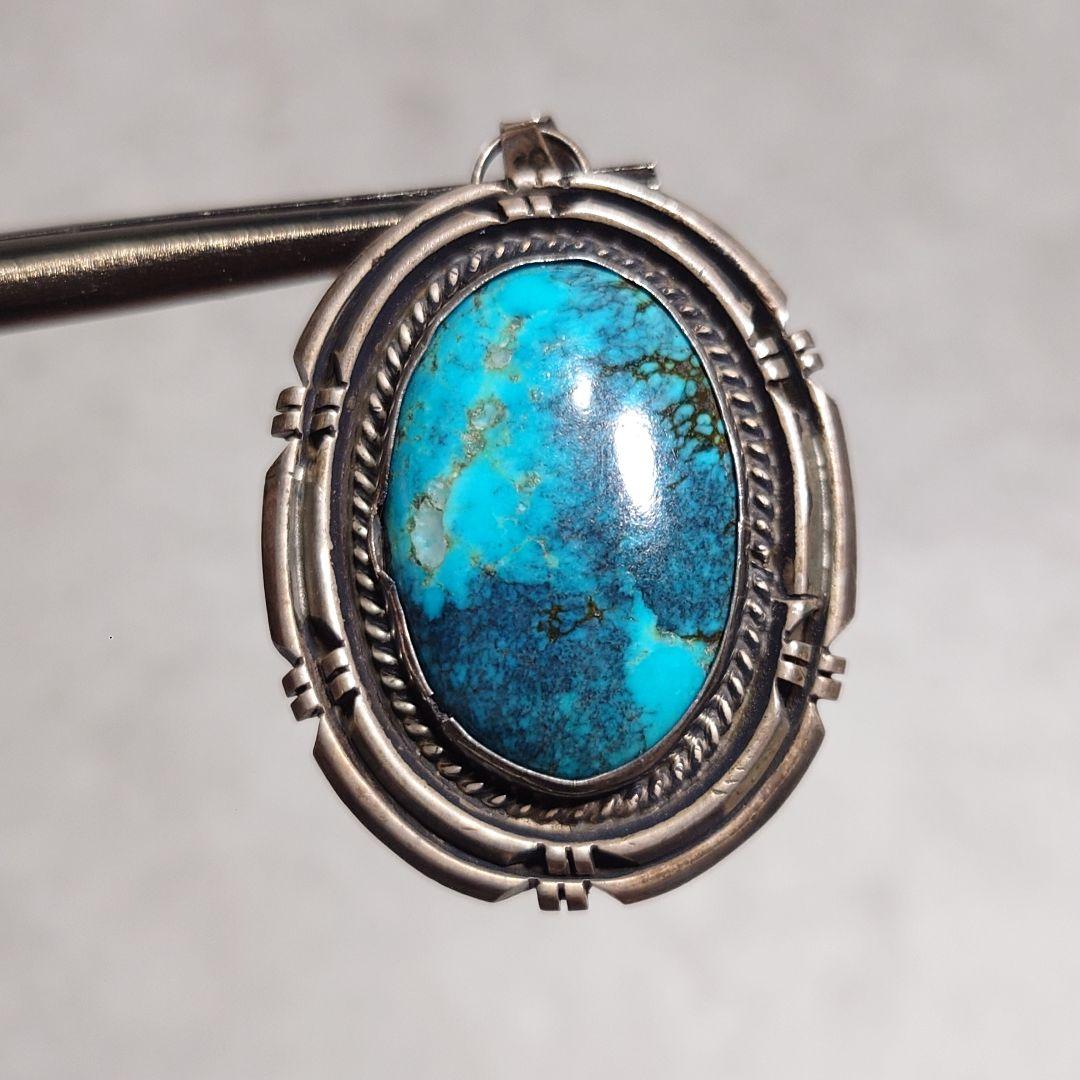 NAVAJO ナバホ RITA JOUCHINE ターコイズネックレス 大判