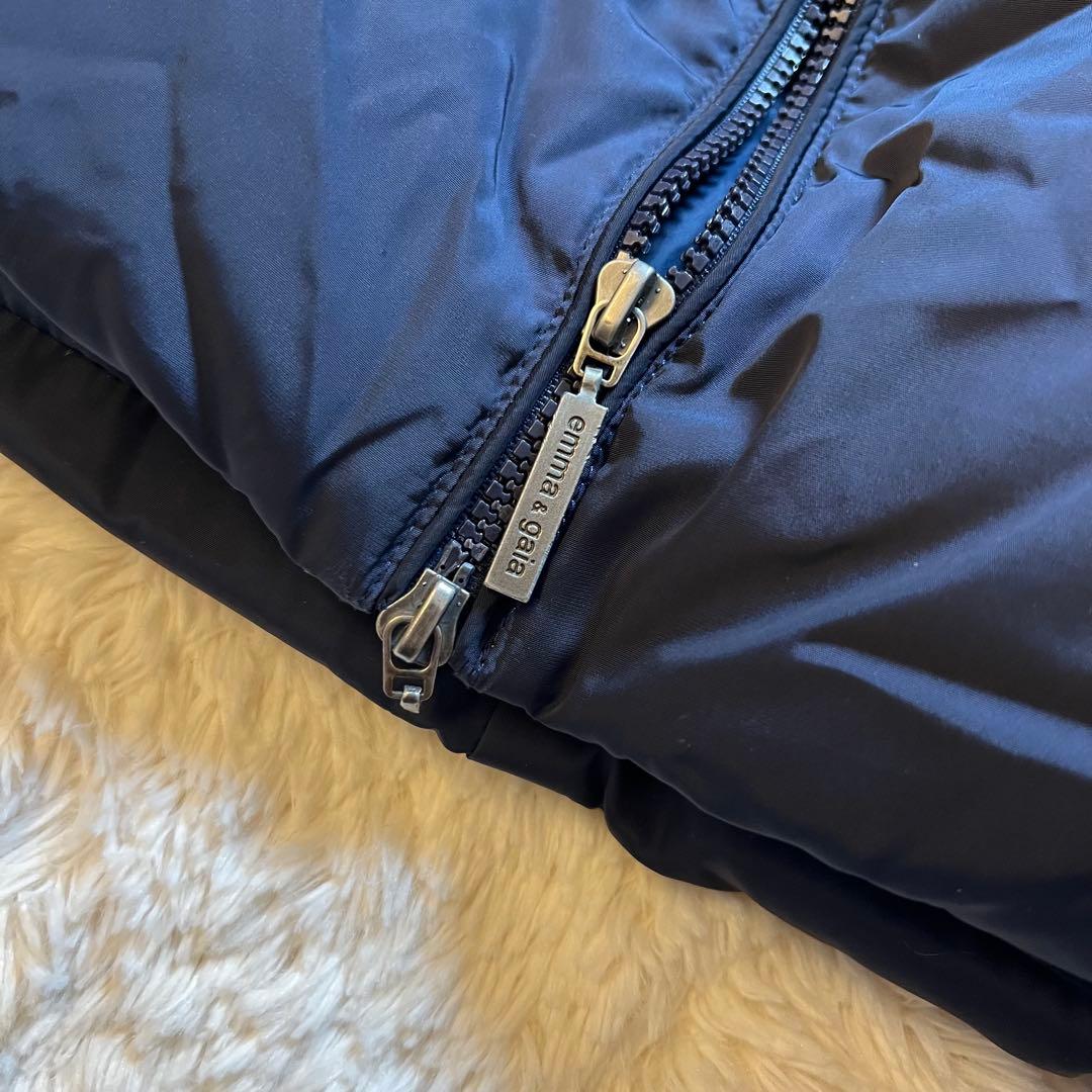 美品✨ EMMA&GAIA ロングダウンコート ネイビー 早い者勝ち