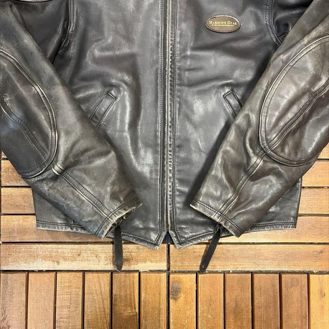 HAROLD'S GEAR レザー シングルライダース ジャケット 本革 牛皮