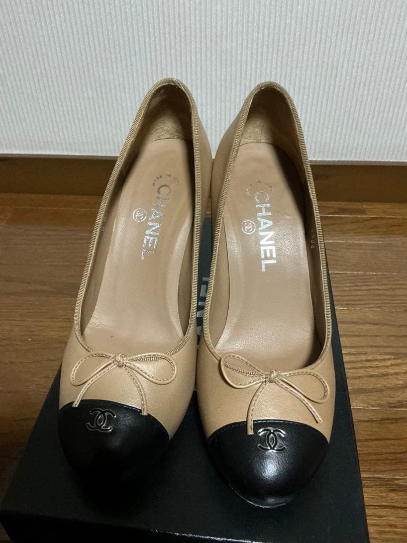 CHANEL ベージュ ハイヒール・パンプス 37c
