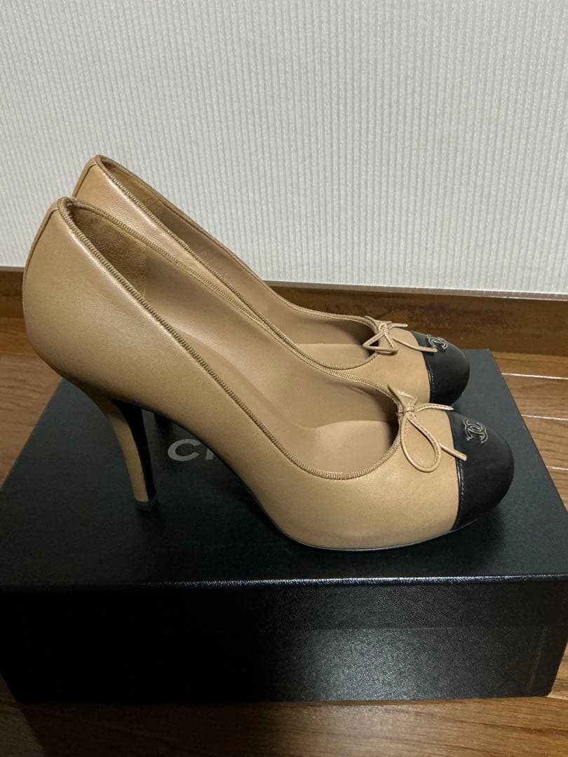 CHANEL ベージュ ハイヒール・パンプス 37c