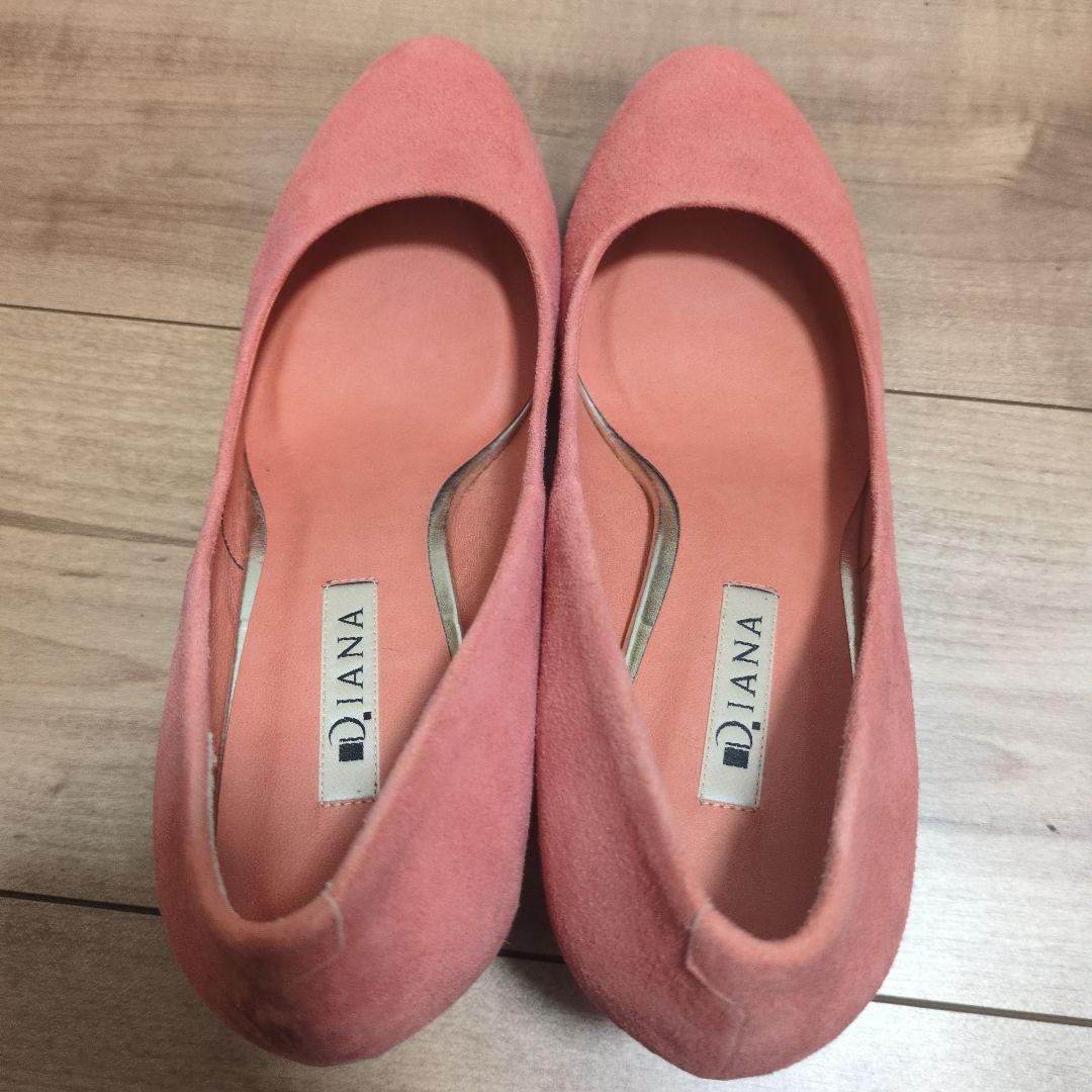 【新品未使用】Diana ピンク スエード パンプス　ダイアナ　ハイヒール