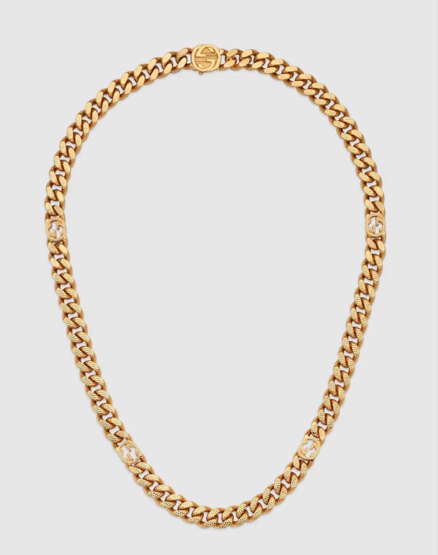 【SALE】GUCCI インターロッキングゴールド ネックレス&ブレスセット⭐︎⭐︎