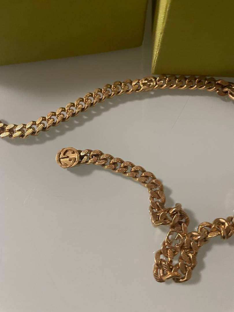 【SALE】GUCCI インターロッキングゴールド ネックレス&ブレスセット⭐︎⭐︎
