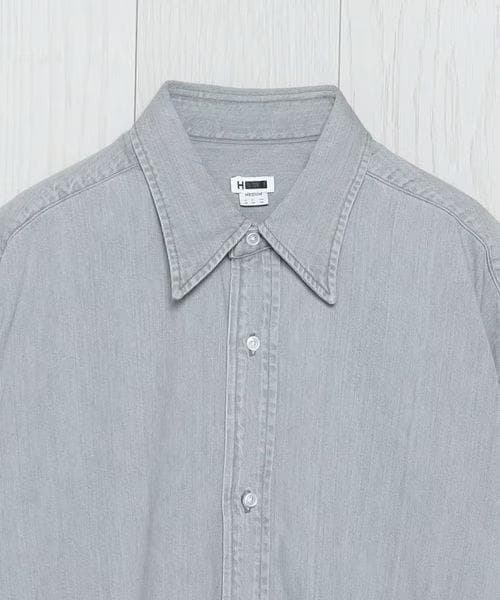 H BEAUTY&YOUTH H アイスウォッシュ デニムシャツ サイズ：M