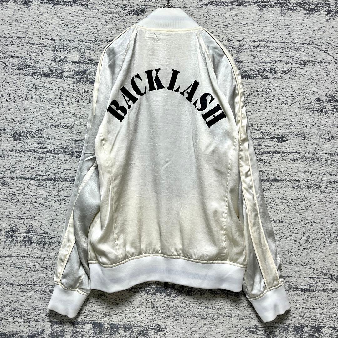 バックラッシュ 名作！　スカルｘロゴのリバーシブルスカジャン　Ｌサイズ　希少